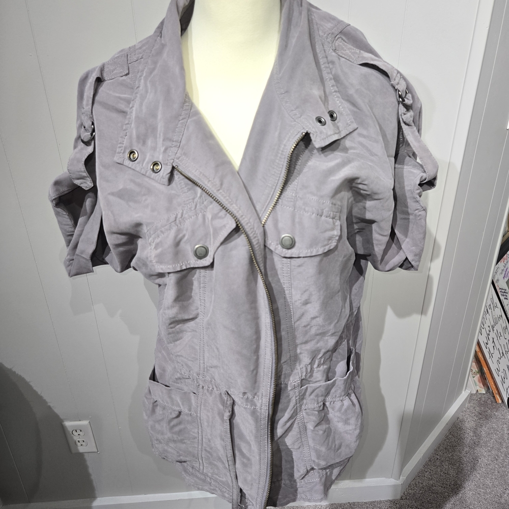 LOFT Light Gray Utility Jacket